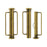 Slide Tube Clasps, with Bar Loops 26.5x10.5mm, Antiqued Brass Plated (2 Sets)