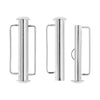 Slide Tube Clasps, with Bar Loops 26.5x10.5mm, Silver Plated (2 Pieces)
