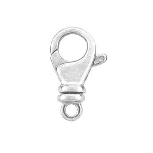 Lobster Clasps, Swivel Curved 19mm, Sterling Silver (1 Piece)