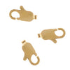 Lobster Clasps, Straight 9mm, 22K Gold Plated (10 Pieces)