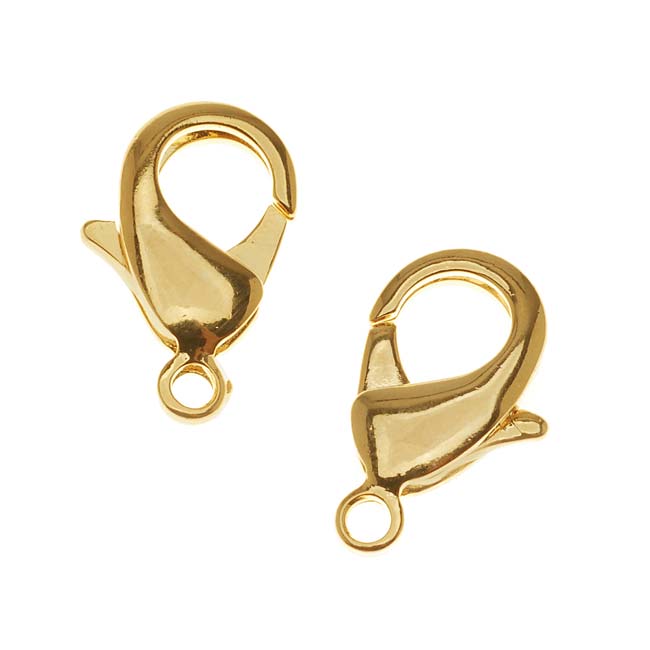 Beadaholique Bright Gold Plated Lobster Clasps Extra Large 23mm (2)