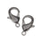 Lobster Clasps, Curve Extra Large 23mm, Black Gunmetal Plated (2 Pieces)