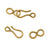 Nunn Design Antiqued Gold Plated Hook & Figure-8 Eye Clasps (2 pcs)