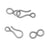 Nunn Design Antiqued Silver Plated  Hook & Figure-8 Eye Clasps (2 Sets)