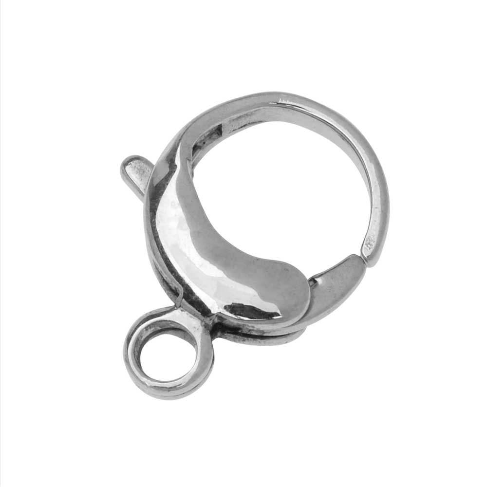 Losbter Clasp, Round 17x12.5mm, Stainless Steel (1 Piece)
