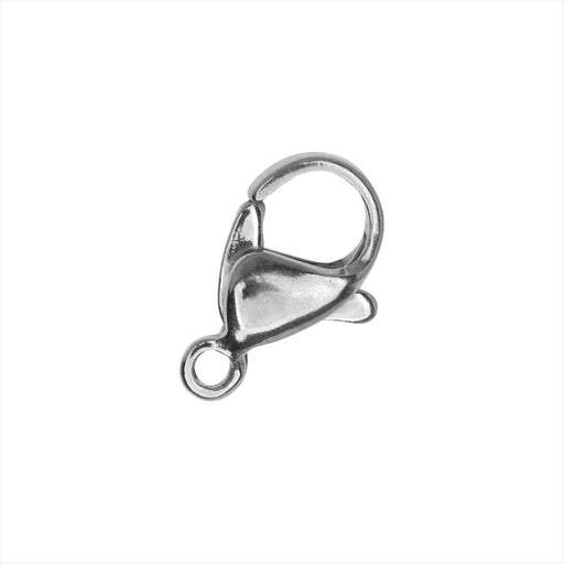 Lobster Clasps, Curve 12mm, Stainless Steel (6 Pieces)