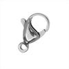 Lobster Clasps, Curve 15mm, Stainless Steel (6 Pieces)