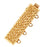 Filigree Box Clasps, 4 Strand Rectangle with Crosshatch Design 10x25mm, 23K Gold Plated (1 Piece)