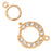 Gold Plated Spring Ring Clasp Set With Crystals