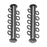 Slide Tube Clasps, Five Rings Strands 31mm, Gunmetal Tone (2 Pieces)