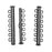Slide Tube Clasps, Seven Rings Strands 41.5mm, Gunmetal Tone (2 Pieces)