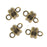 Magnetic Clasps, Round 6x4.5mm, Antiqued Brass Plated (1 Set)