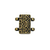 TierraCast Magnetic Clasps, Temple 2-Strand Rectangle 16.5mm, Brass Oxide Finish (1 Set)