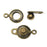 Ball and Socket Clasps, Round 12.5mm, Antiqued Brass (2 Sets)
