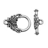 TierraCast Pewter Toggle Clasps, Garland 12.5mm, Silver Plated (1 Set)