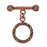 TierraCast Pewter Toggle Clasps, Victorian 16.5mm, Copper Plated (1 Set)