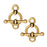 TierraCast Pewter Toggle Clasps, Anna's 9.5mm, 22K Gold Plated (2 Sets)