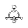 TierraCast Pewter Toggle Clasps, Anna's 12.5mm, Antiqued Silver Plated (1 Set)