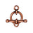 TierraCast Copper Plated Lead-Free Pewter 1/2 Inch Anna's Toggle Clasp (1)