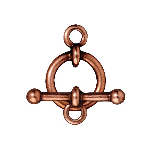 TierraCast Copper Plated Lead-Free Pewter 1/2 Inch Anna's Toggle Clasp (1)