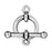 TierraCast Antiqued Silver Plated Lead-Free Pewter 5/8 Inch Anna's Toggle Clasp (1)