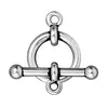 TierraCast Antiqued Silver Plated Lead-Free Pewter 5/8 Inch Anna's Toggle Clasp (1)