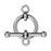 TierraCast Antiqued Silver Plated Lead-Free Pewter 3/4 Inch Anna's Toggle Clasp (1)