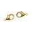 Nunn Design Lobster Clasps, Curve 15mm, 24K Antiqued Gold Plated (2 Pieces)