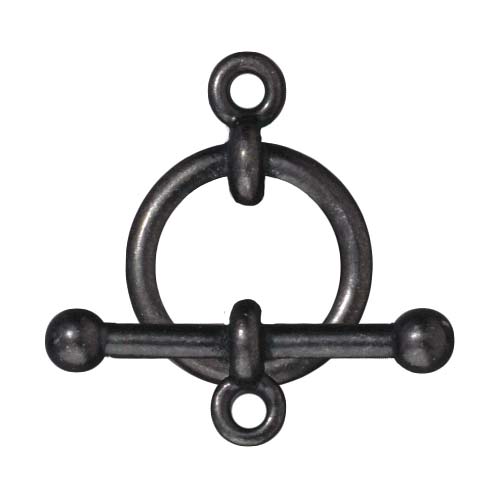 TierraCast Black Finish Lead-Free Pewter 5/8 Inch Anna's Toggle Clasp (1)
