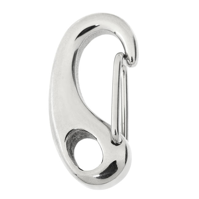 Lobster Clasps, Spring Hook 26x13mm, Bright Silver Tone (1 Piece)