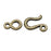 TierraCast Pewter Clasps, Hammered Hook & Eye 14mm, 1 Set, Brass Oxide Finish