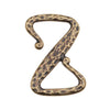 TierraCast Brass Oxide Finish Pewter Hammered Z-Hook Clasp 28 x 18.5mm (1)