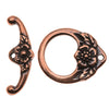 TierraCast Antiqued Copper Plated Lead-Free Pewter Flower Toggle Clasp 16.5mm - 1 Set