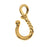 TierraCast Pewter Hook Clasps, Twisted 25mm, 22K Gold Plated (1 Piece)