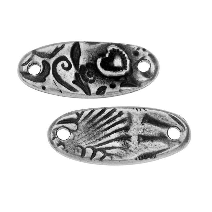 TierraCast Connector Link, Amor Bar 22.5mm Antiqued Pewter (2 Pieces)