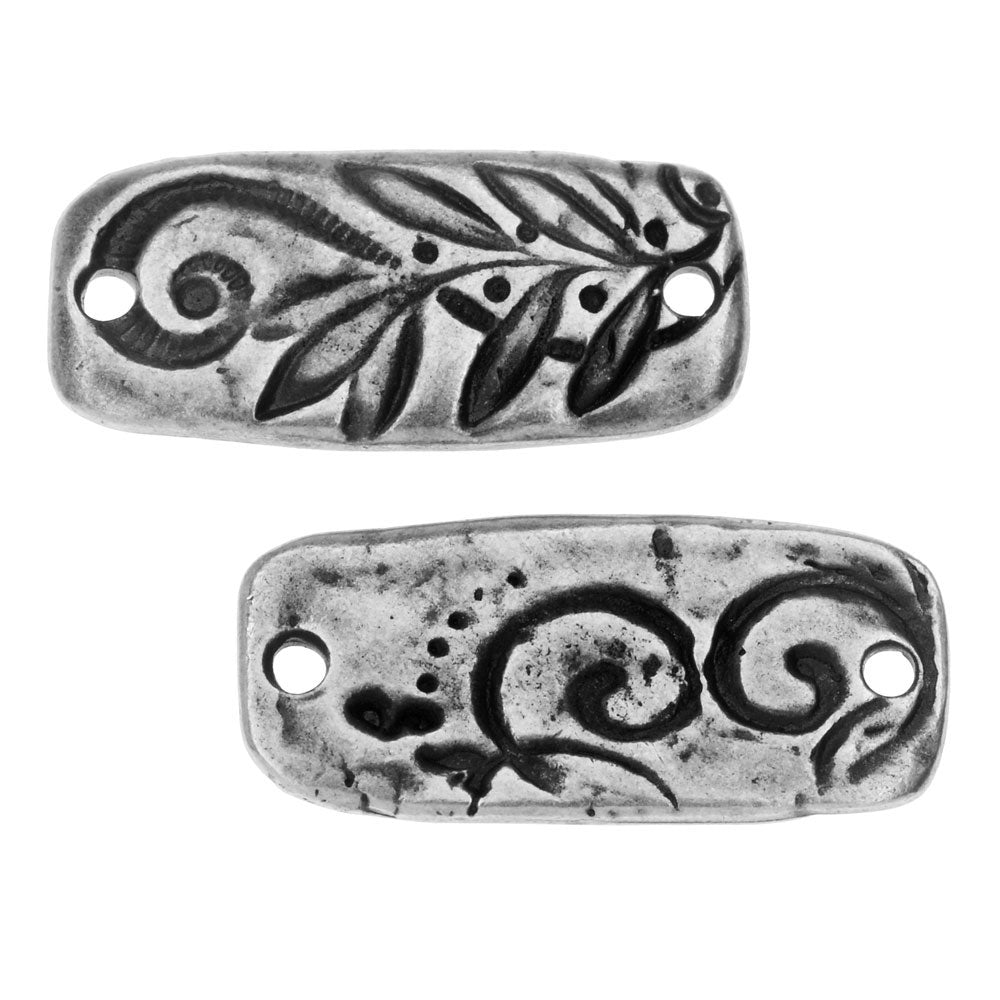 TierraCast Connector Link, Jardin Bar 10.5x23.5mm Antiqued Pewter (2 Pieces)