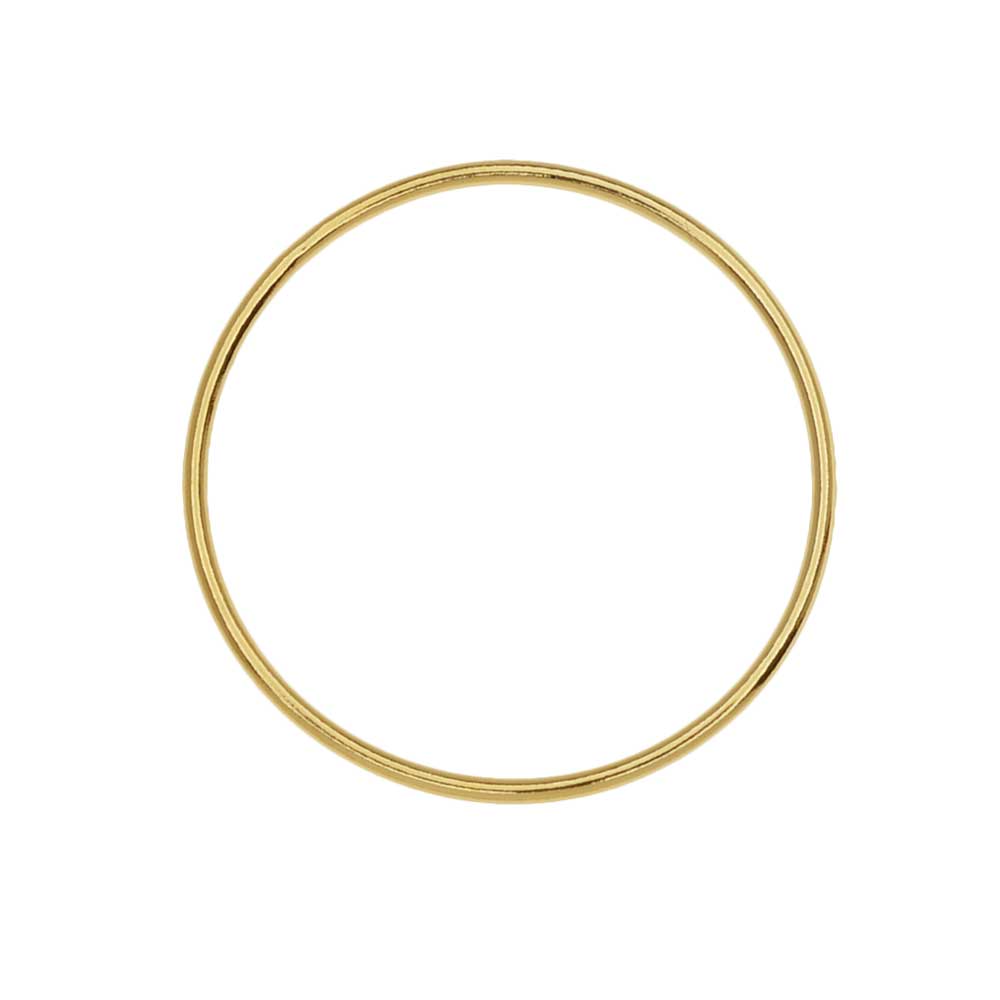 Large Circle Open Frame Link, 25mm Diameter / 18 Gauge, 14K Gold-Filled ...