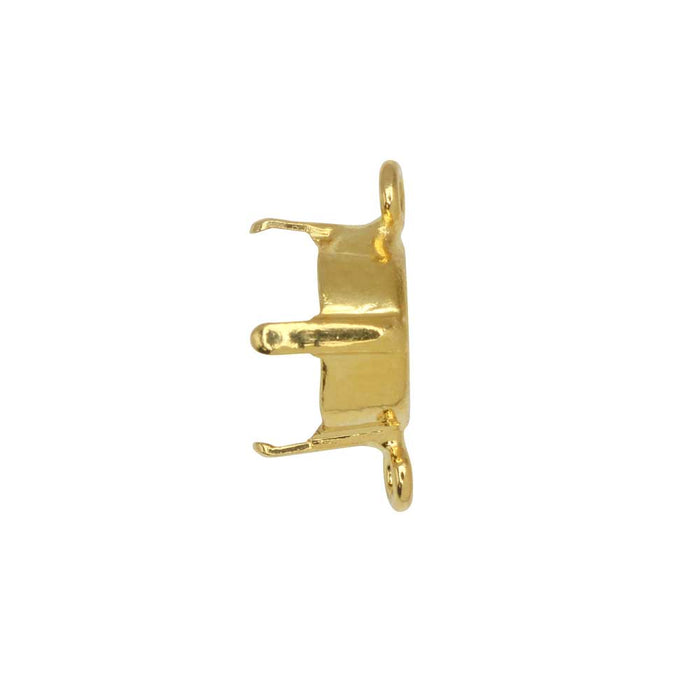 Gita Jewelry Stone Setting for PRESTIGE Crystal, Connector for SS39 Chaton, Gold Plated