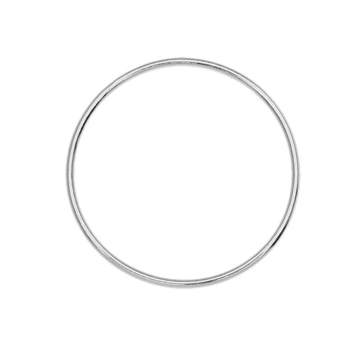 Large Circle Open Frame Link, 25mm Diameter / 18 Gauge Thick, Sterling Silver (1 Piece)