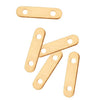 22K Gold Plated 6mm Bead Double Strand Spacer Bar 10mm Long (20 pcs)