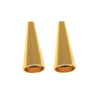 Gold Plated Beading Cone / Strand Reducer 12.5x5.5mm (2 Pieces)