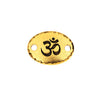TierraCast Pewter, Connector with Om / Aum Symbol 20x15mm, 22K Gold Plated
