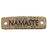 TierraCast Pewter, Connector Link with Namaste Text 40x11.5mm, 1 Piece, Brass Oxide Finish