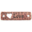 TierraCast Pewter, Connector Link with Cutout Heart and Love Text, 40x11.5mm, Antiqued Copper Plated