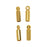 Cord Ends, Barrel with Ring 6.5mm Long, Fits 1.2mm Cord, Gold Tone (4 Pieces)