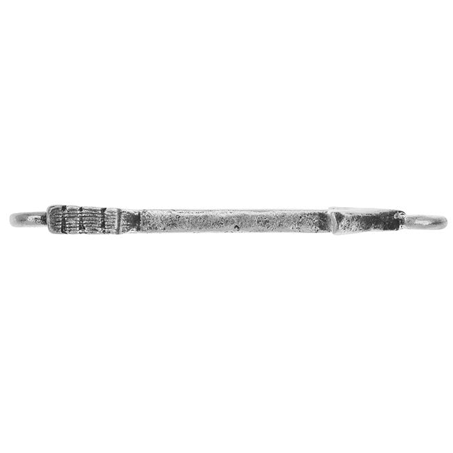 Nunn Design Connector, Arrow 7.5x36.5mm, Antiqued Silver Plated (1 Piece)