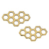 Connector Link, Honeycomb Design 11x20.5mm, 2 Links, Antiqued Gold, By TierraCast (2 Pieces)