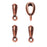 Slider Bail, Nouveau Drop with Loop 12.5mm, Antiqued Copper Plated, By TierraCast (4 Pieces)
