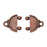 Connector Link, Hammertone Crescent 14x14.5mm Antiqued Copper Plated, By TierraCast (2 Pieces)