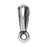 Slider Bail, Nouveau Drop with Loop 12.5mm, Antiqued Silver Plated, By TierraCast (4 Pieces)